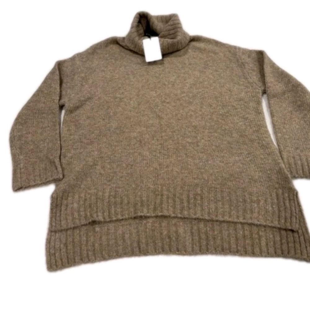 Nwt Olivaceous Beige Oversized Turtleneck Sweater Medium